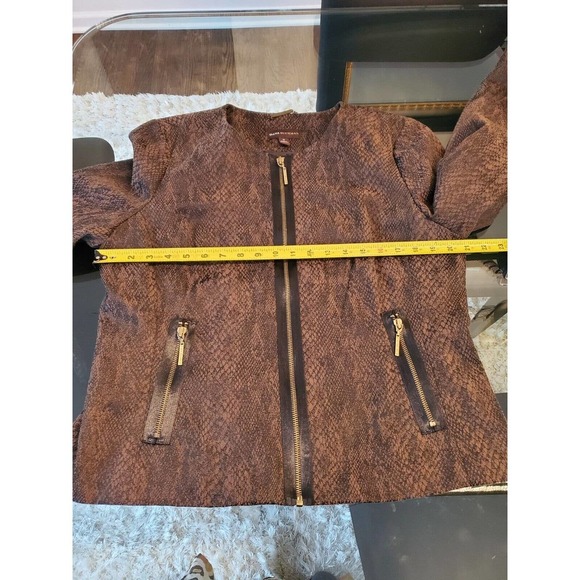 Dana Buchman Women Animal Print Long Sleeve Full Zip Front Casual Jacket Size 16 - Picture 10 of 11